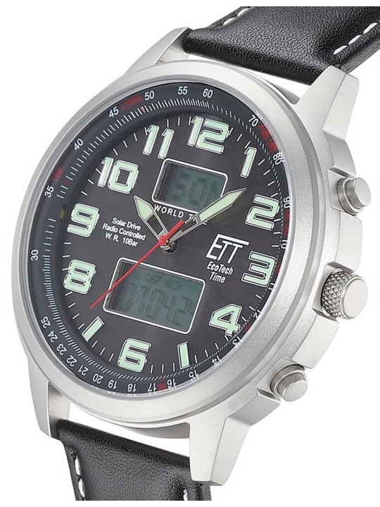 orologio uomo ETT EGS-11301-22L Solar Drive Radio Controlled Hunter II Chrono 48mm 10ATM