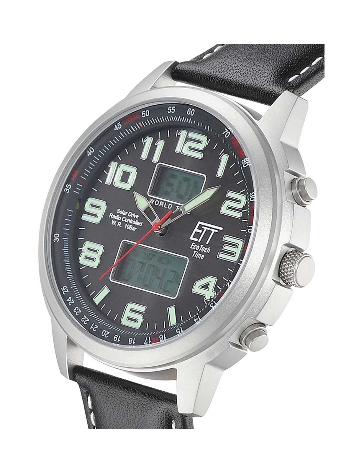 orologio uomo ETT EGS-11301-22L Solar Drive Radio Controlled Hunter II Chrono 48mm 10ATM