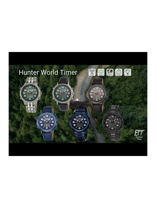 orologio uomo ETT EGS-11301-22L Solar Drive Radio Controlled Hunter II Chrono 48mm 10ATM