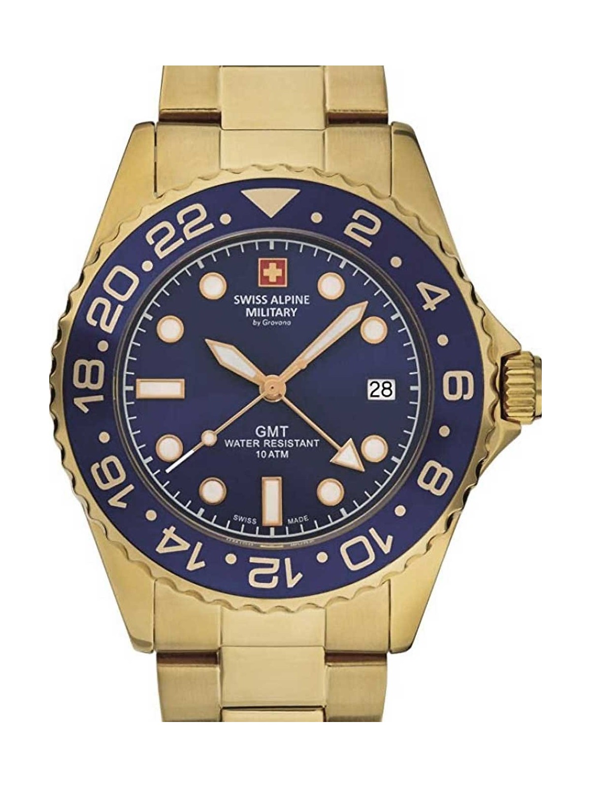 orologio uomo Swiss Alpine Military 7052.1115 GMT diver 42mm 10ATM