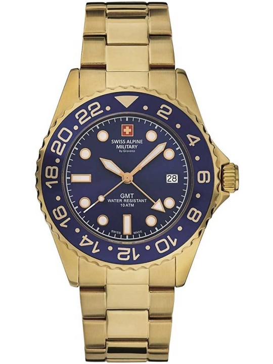 orologio uomo Swiss Alpine Military 7052.1115 GMT diver 42mm 10ATM