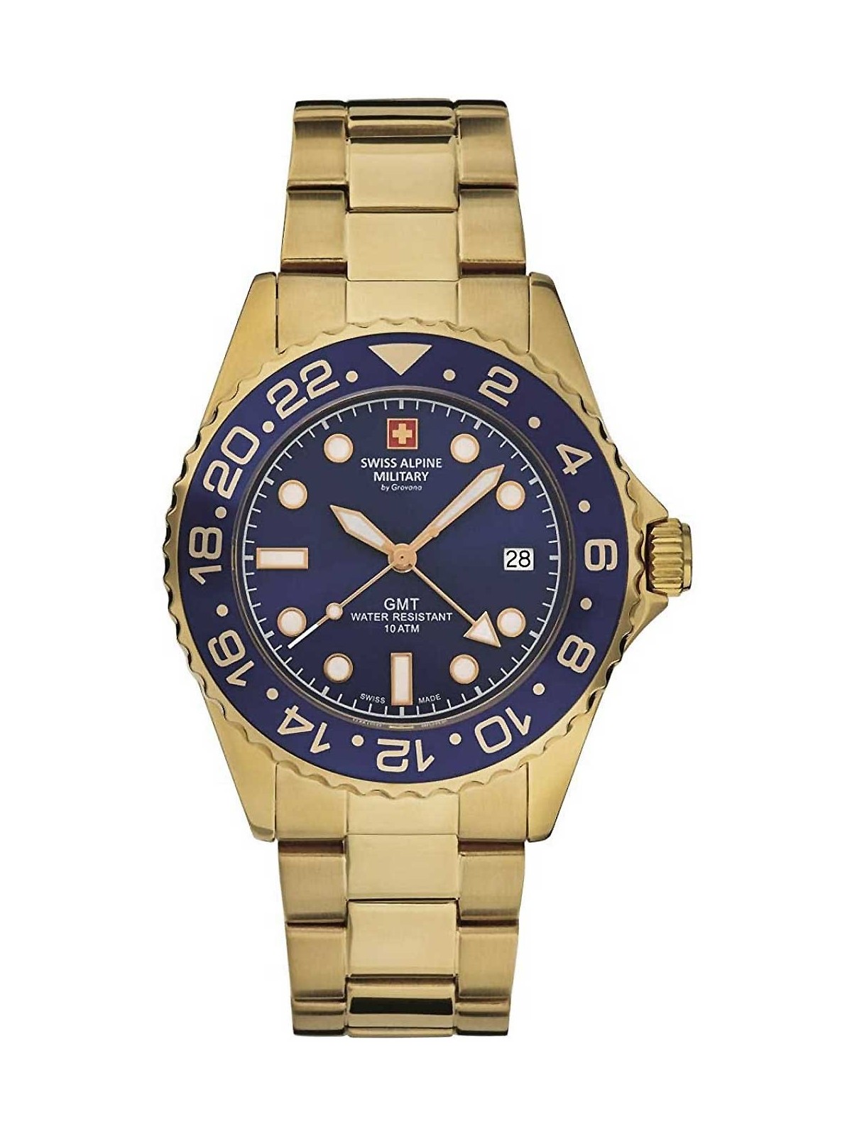 orologio uomo Swiss Alpine Military 7052.1115 GMT diver 42mm 10ATM