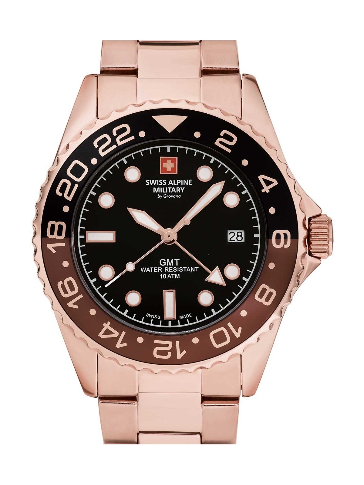 orologio uomo Swiss Alpine Military 7052.1164 GMT diver 42mm 10ATM