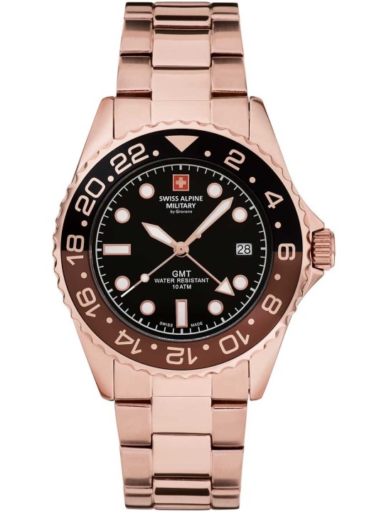 orologio uomo Swiss Alpine Military 7052.1164 GMT diver 42mm 10ATM