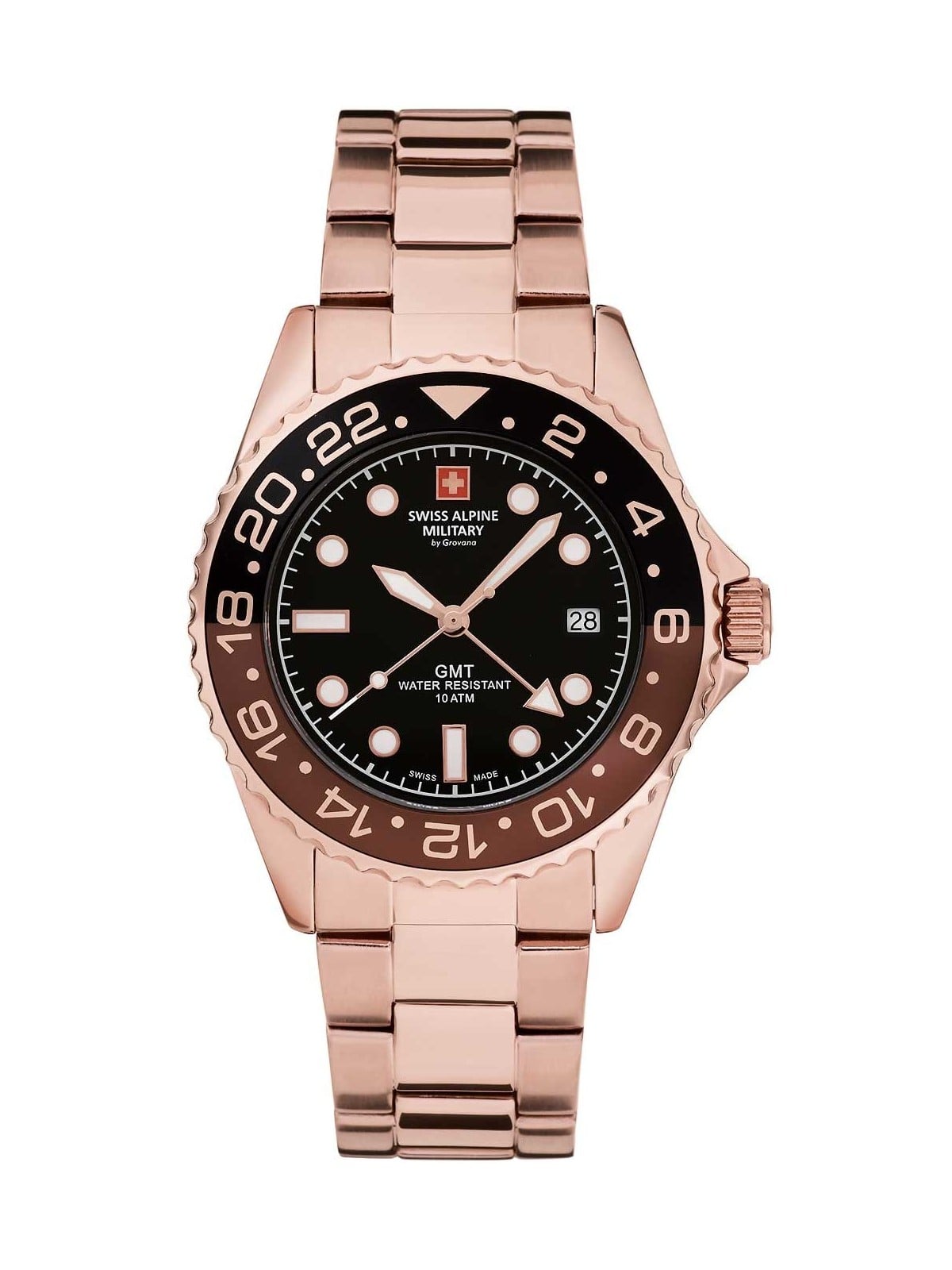 orologio uomo Swiss Alpine Military 7052.1164 GMT diver 42mm 10ATM