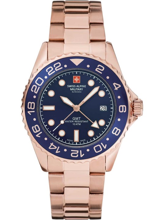 orologio uomo Swiss Alpine Military 7052.1165 GMT diver 42mm 10ATM