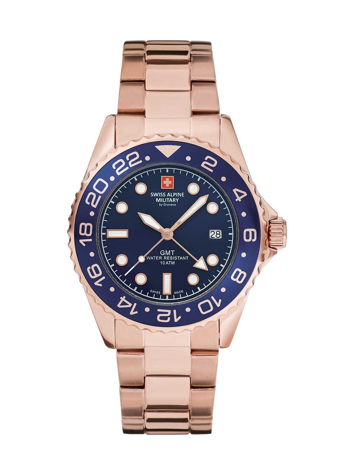 orologio uomo Swiss Alpine Military 7052.1165 GMT diver 42mm 10ATM