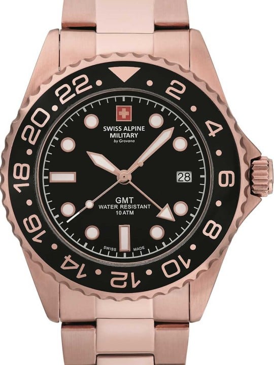 orologio uomo Swiss Alpine Military 7052.1167 GMT diver 42mm 10ATM