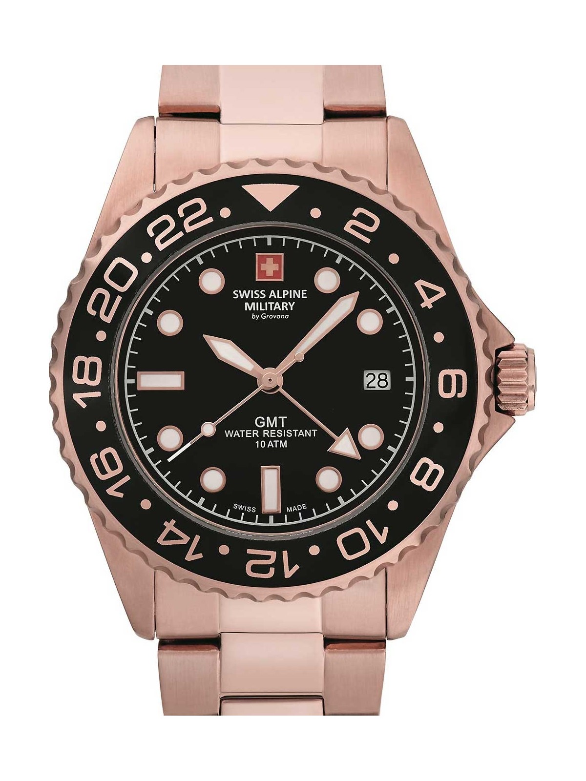 orologio uomo Swiss Alpine Military 7052.1167 GMT diver 42mm 10ATM