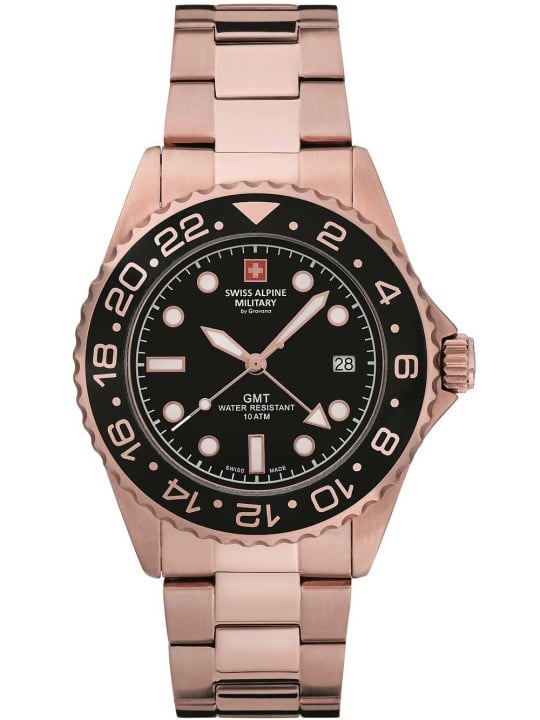 orologio uomo Swiss Alpine Military 7052.1167 GMT diver 42mm 10ATM