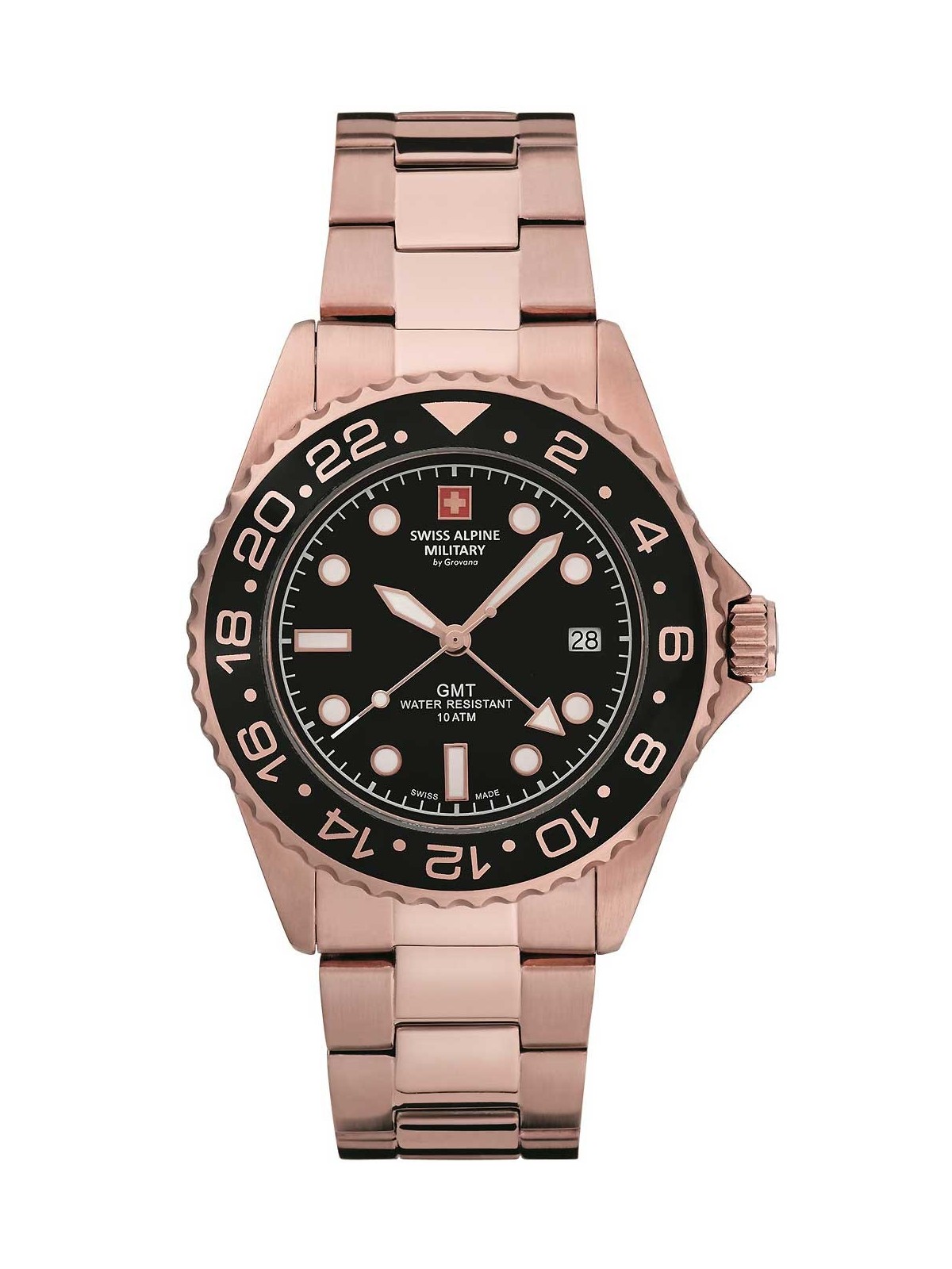 orologio uomo Swiss Alpine Military 7052.1167 GMT diver 42mm 10ATM
