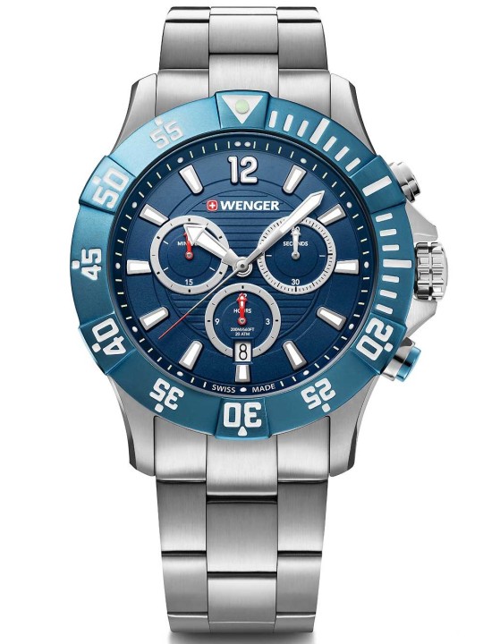 orologio uomo Wenger 01.0643.119 Seaforce diver-chronograph 43mm 20ATM