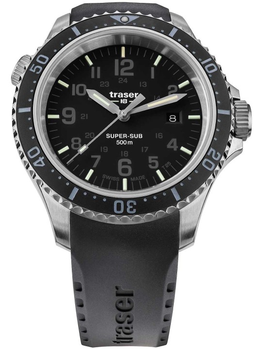 orologio uomo Traser H3 109377 P67 T25 SuperSub black 46 mm diver 50ATM
