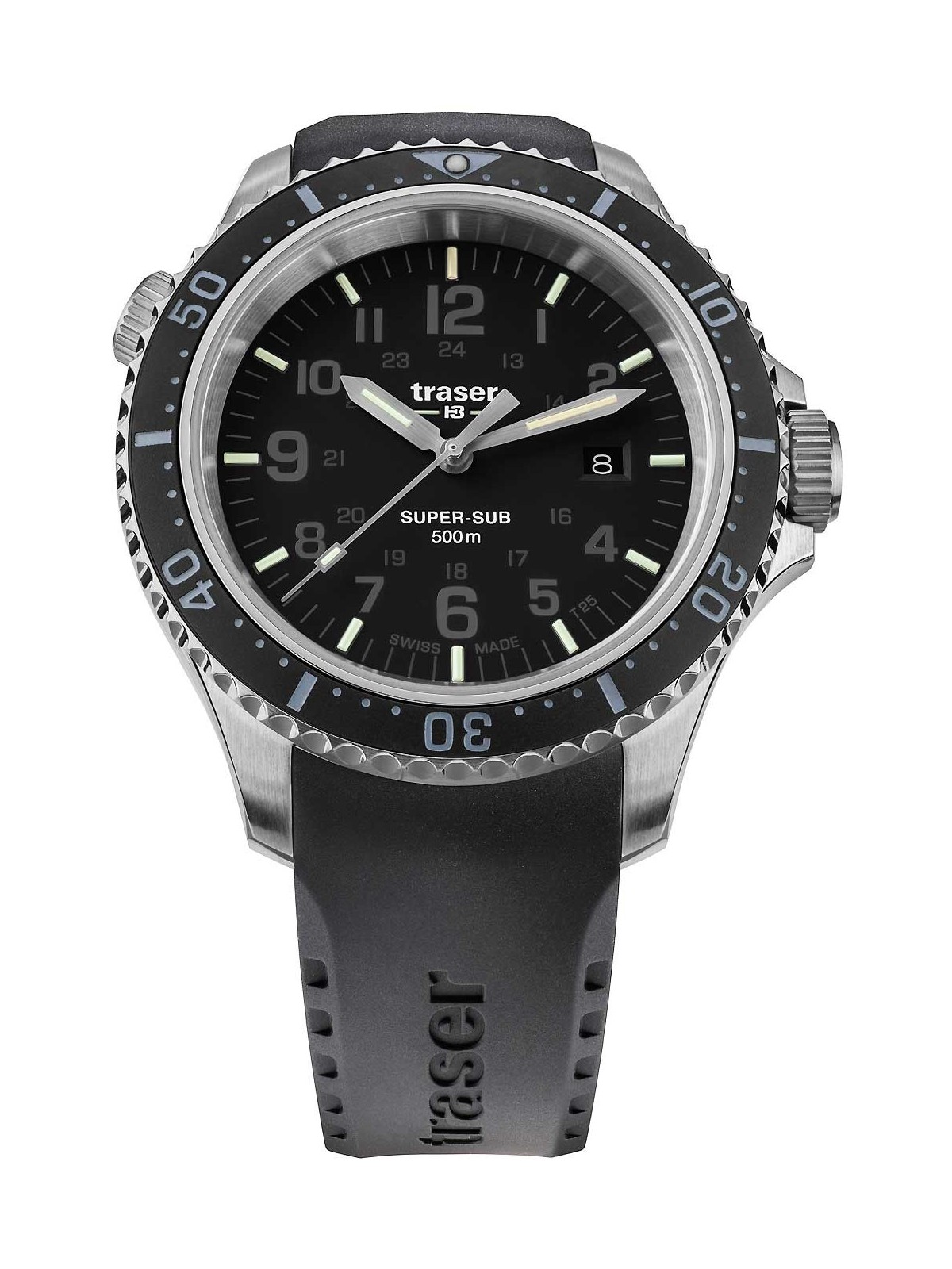 orologio uomo Traser H3 109377 P67 T25 SuperSub black 46 mm diver 50ATM