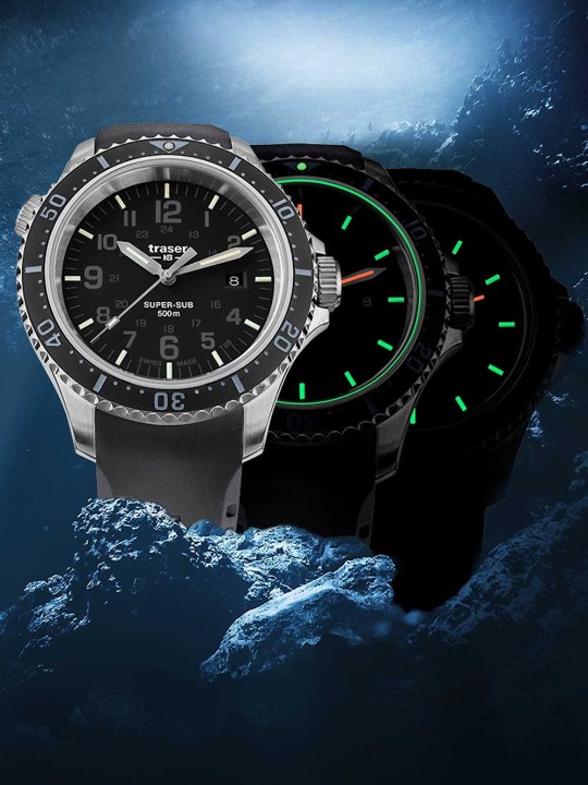 orologio uomo Traser H3 109377 P67 T25 SuperSub black 46 mm diver 50ATM