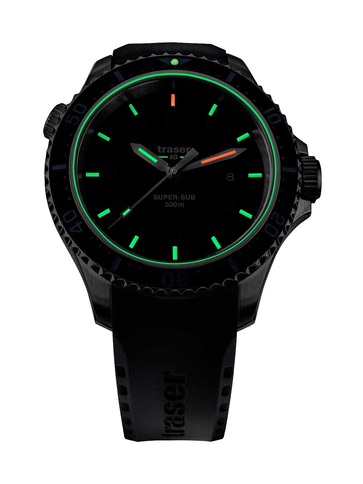 orologio uomo Traser H3 109377 P67 T25 SuperSub black 46 mm diver 50ATM