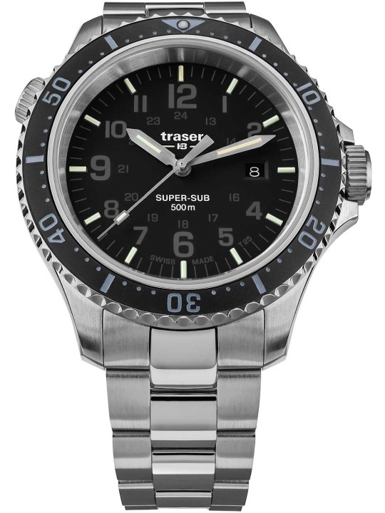 orologio uomo Traser H3 109376 P67 T25 SuperSub set black 46 mm diver 50ATM