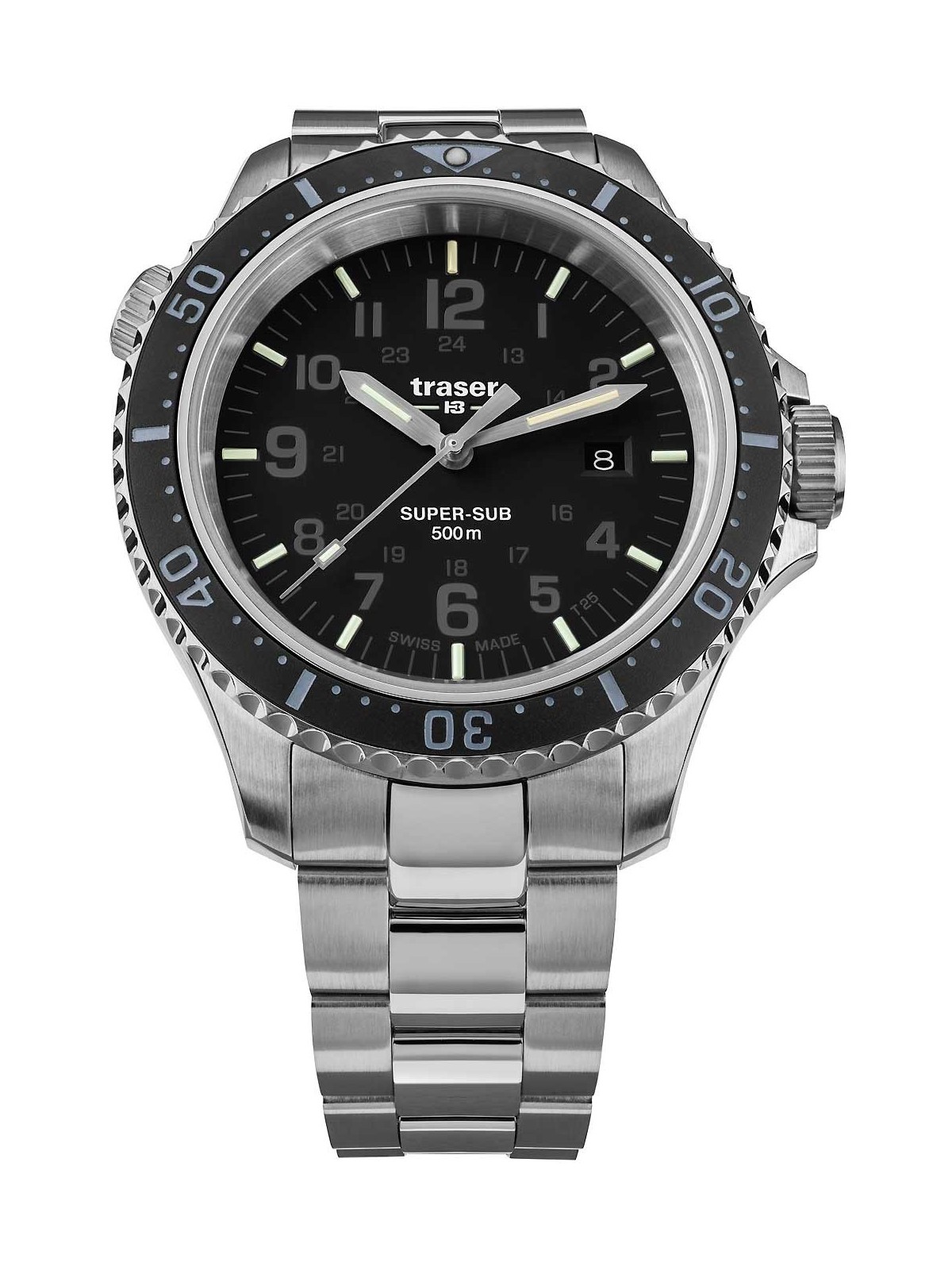 orologio uomo Traser H3 109376 P67 T25 SuperSub set black 46 mm diver 50ATM