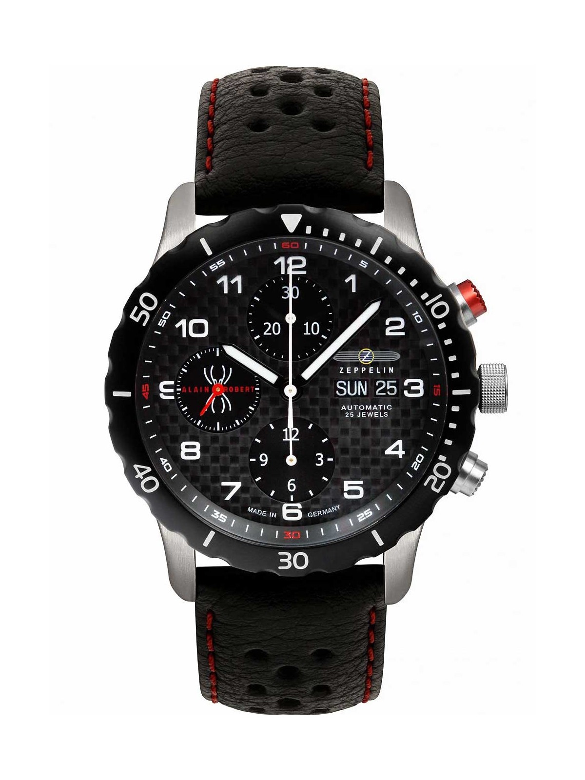 orologio uomo Zeppelin 7216-2 Night Cruise automatic chrono 42 mm 10ATM