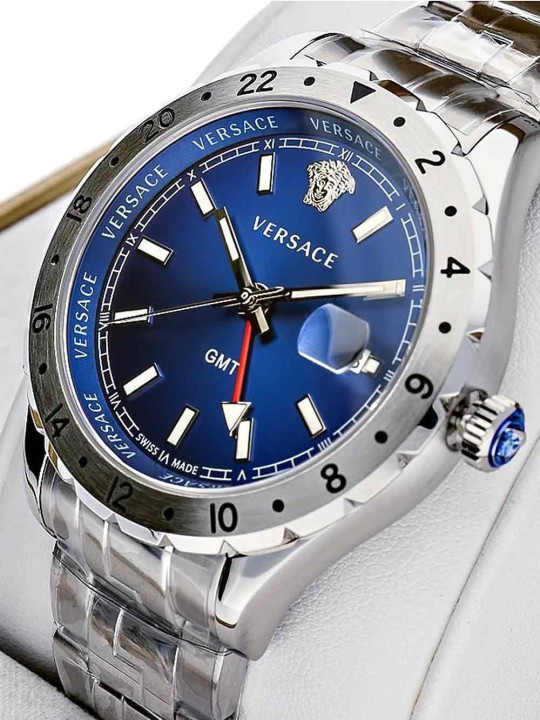 orologio uomo Versace V11010015 Hellenyium GMT men`s watch 42mm 5ATM