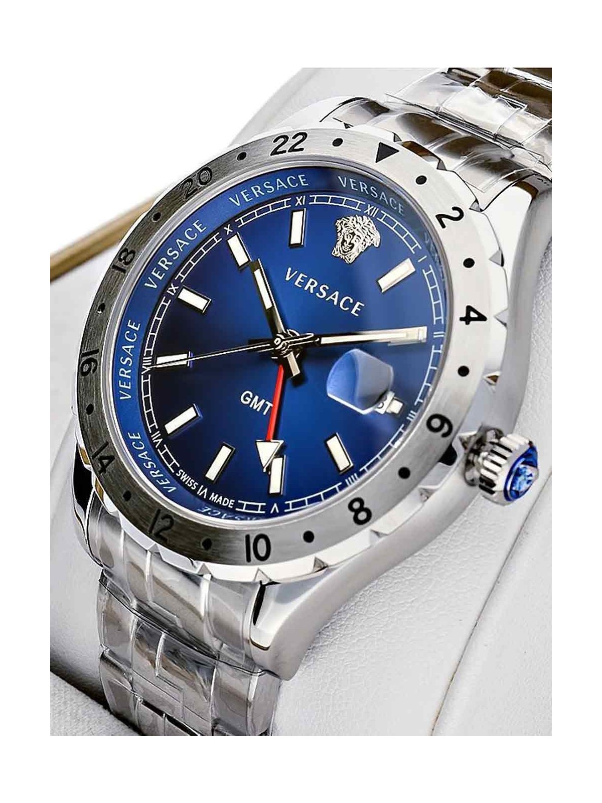 orologio uomo Versace V11010015 Hellenyium GMT men`s watch 42mm 5ATM