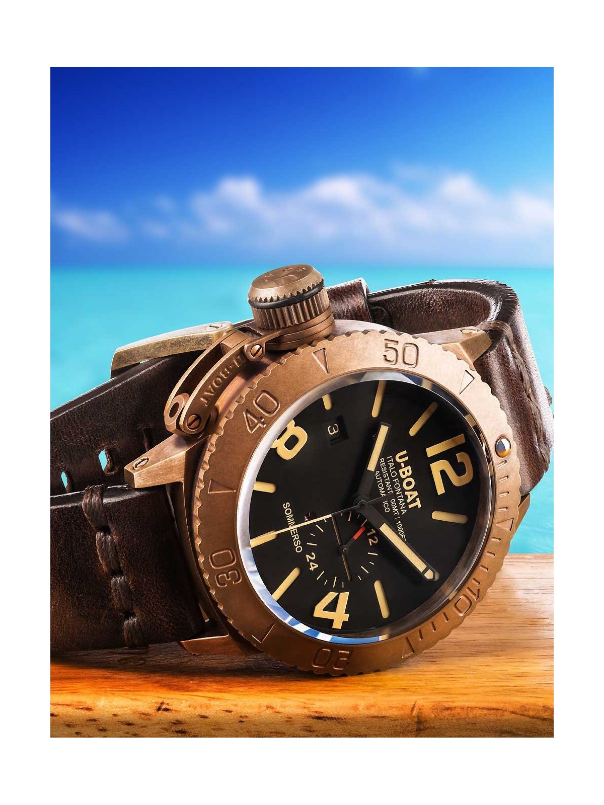 orologio uomo U-Boat 8486 Sommerso bronze Automatic Mens Watch 46mm 300M