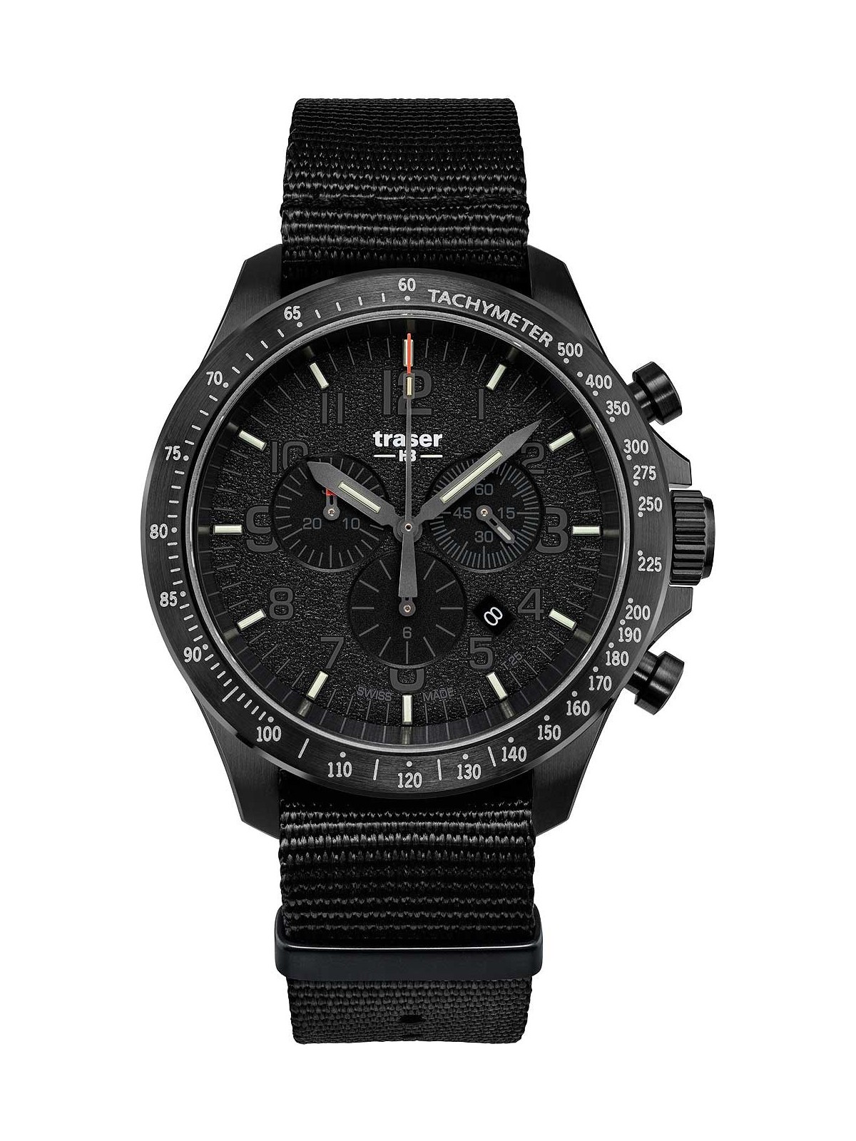 orologio uomo Traser H3 109465 P67 Officer chrono black nato 46mm 10ATM