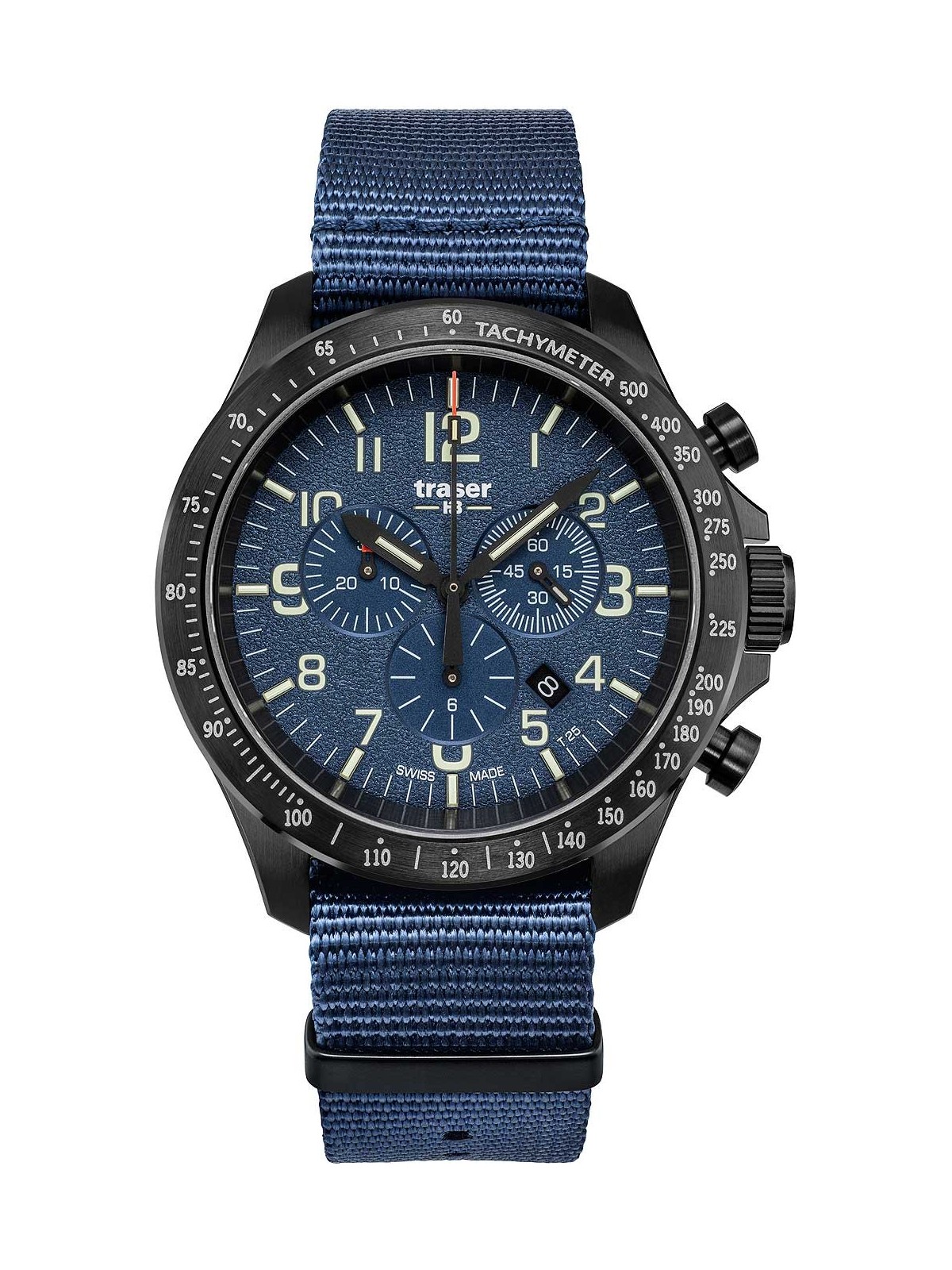 orologio uomo Traser H3 109461 P67 Officer chrono blue nato 46mm 10ATM