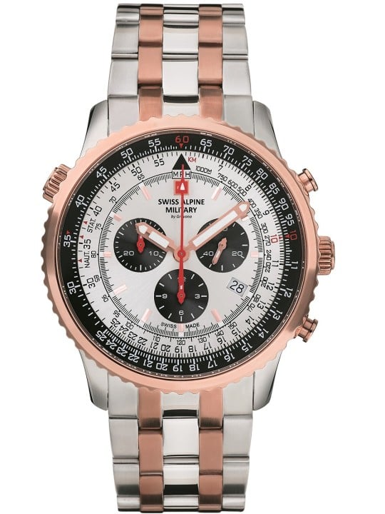 orologio uomo Swiss Alpine Military 7078.9152 chrono men`s 45mm 10ATM