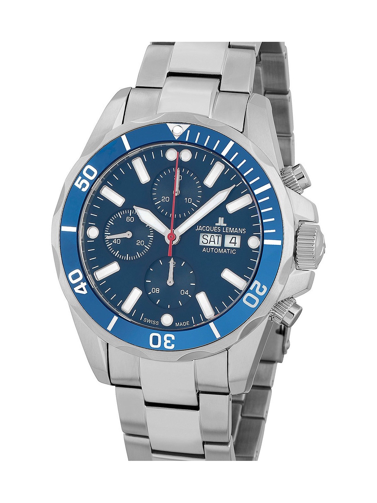 orologio uomo Jacques Lemans 1-1926G Liverpool Automatic Chronograph Mens Watch