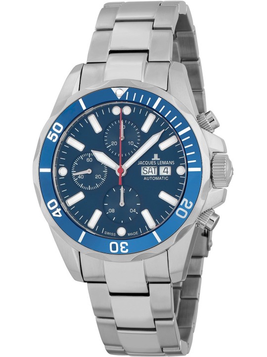 orologio uomo Jacques Lemans 1-1926G Liverpool Automatic Chronograph Mens Watch