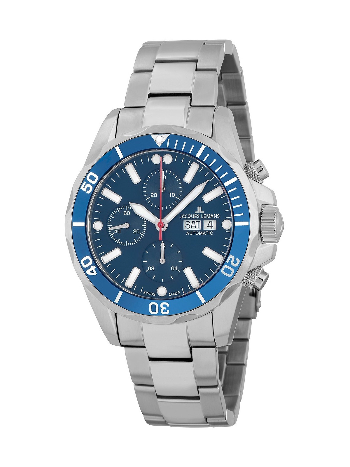 orologio uomo Jacques Lemans 1-1926G Liverpool Automatic Chronograph Mens Watch