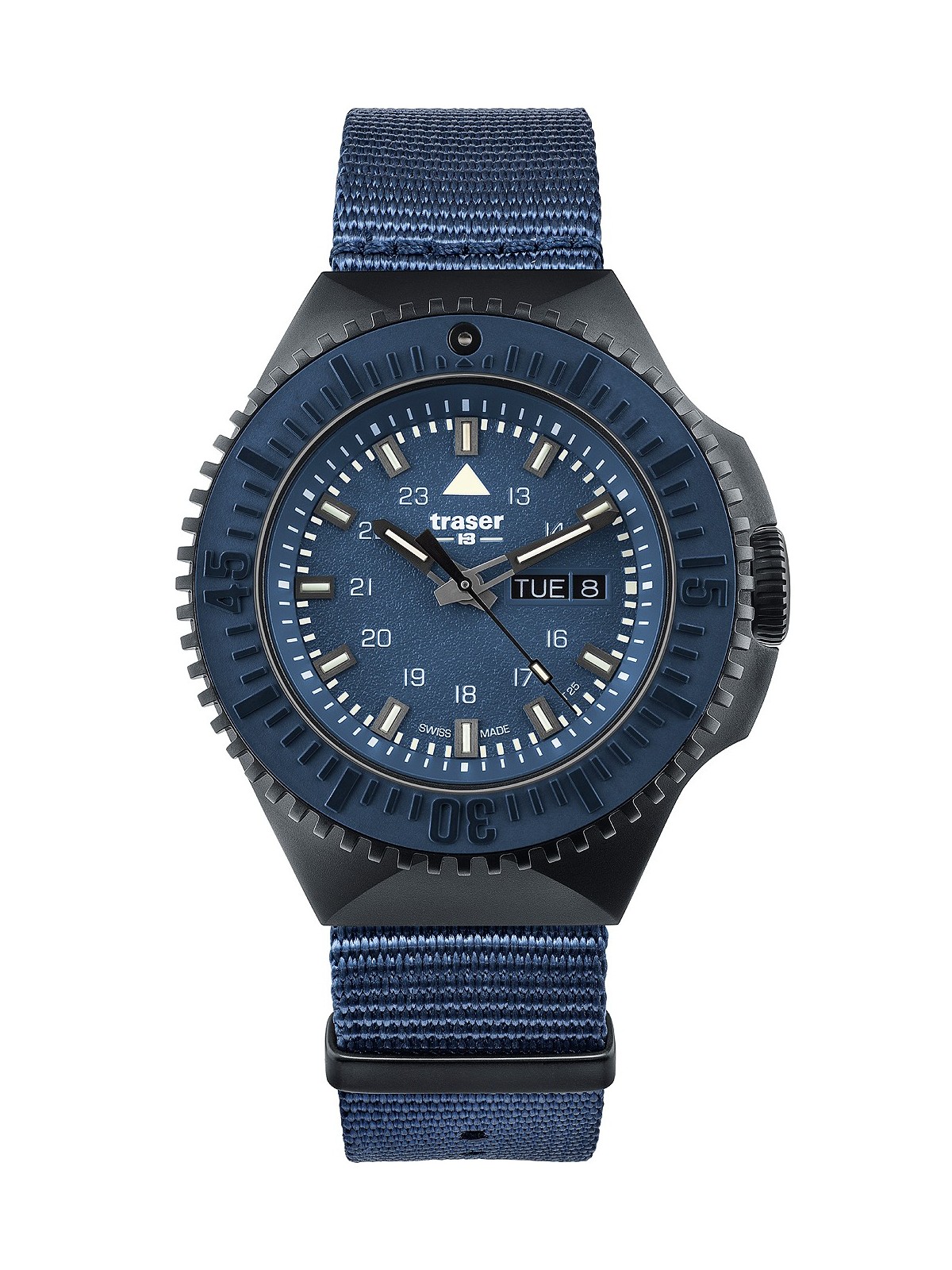 orologio uomo Traser H3 109856 P69 Black-Stealth Blue 46mm 20ATM