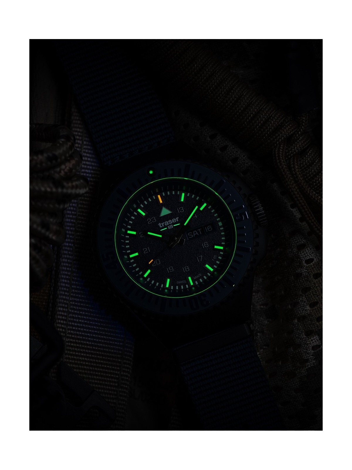 orologio uomo Traser H3 109856 P69 Black-Stealth Blue 46mm 20ATM