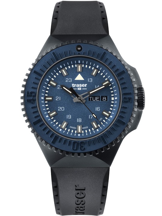 orologio uomo Traser H3 109857 P69 Black-Stealth Blue 46mm 20ATM