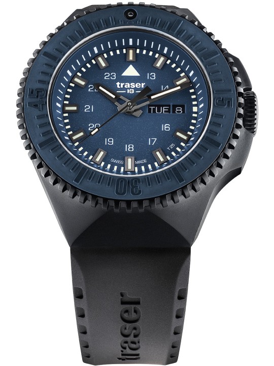 orologio uomo Traser H3 109857 P69 Black-Stealth Blue 46mm 20ATM