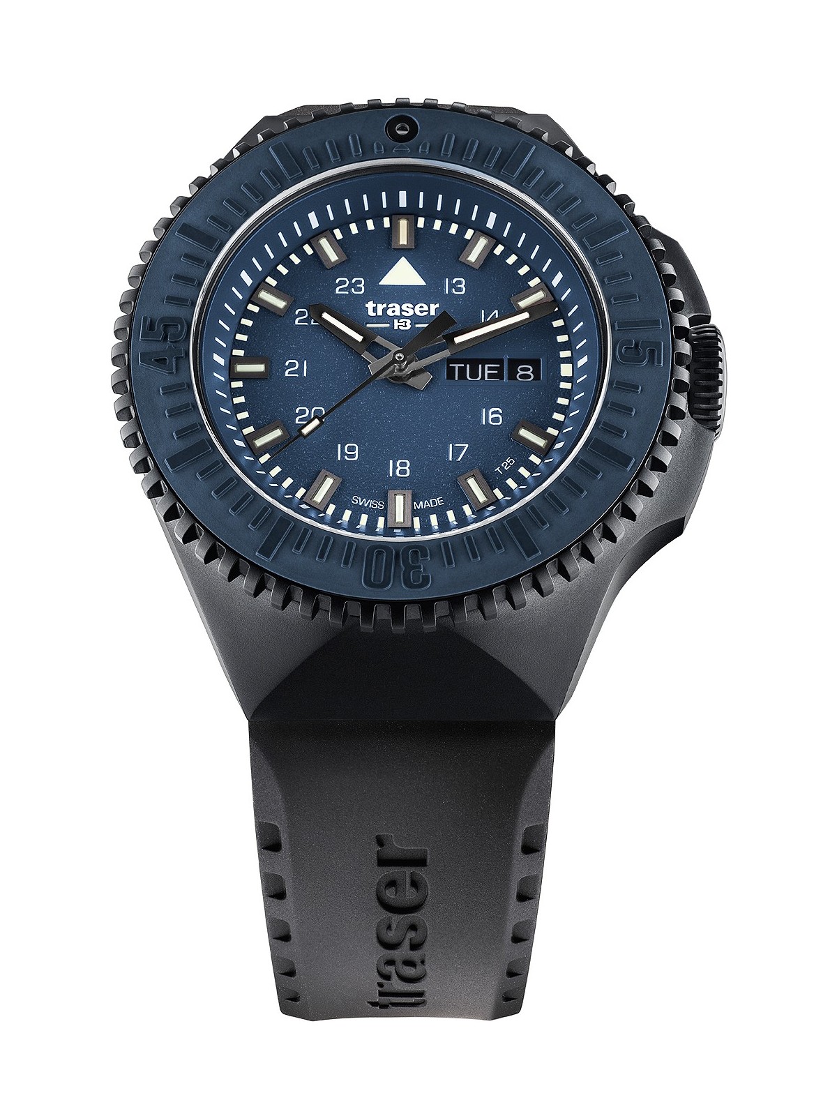 orologio uomo Traser H3 109857 P69 Black-Stealth Blue 46mm 20ATM