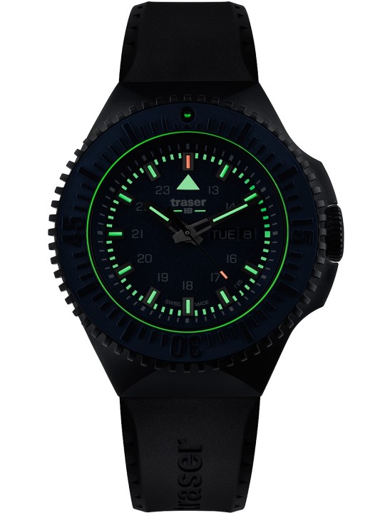 orologio uomo Traser H3 109857 P69 Black-Stealth Blue 46mm 20ATM