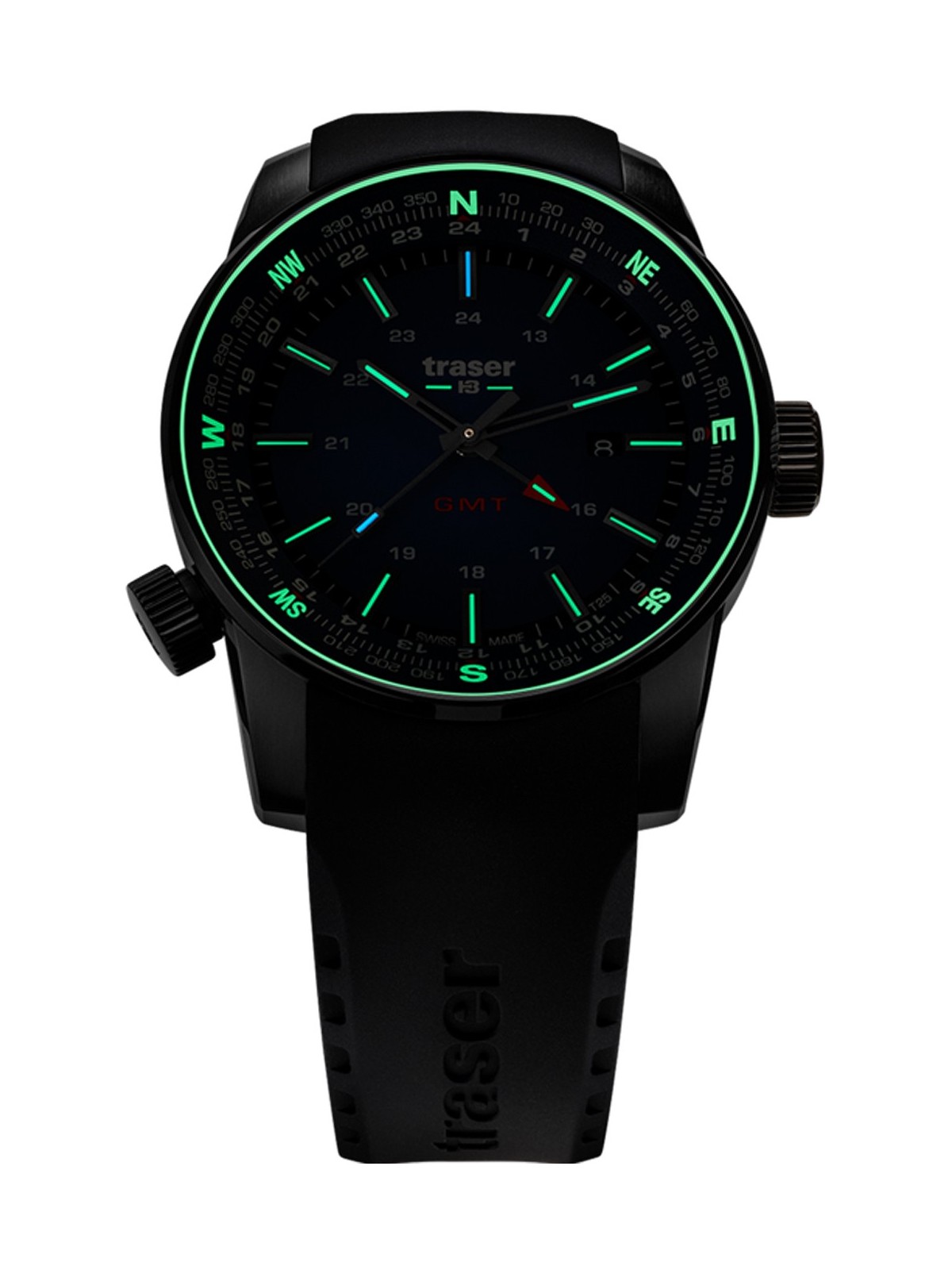 orologio uomo Traser H3 109743 P68 Pathfinder GMT 46mm 10ATM