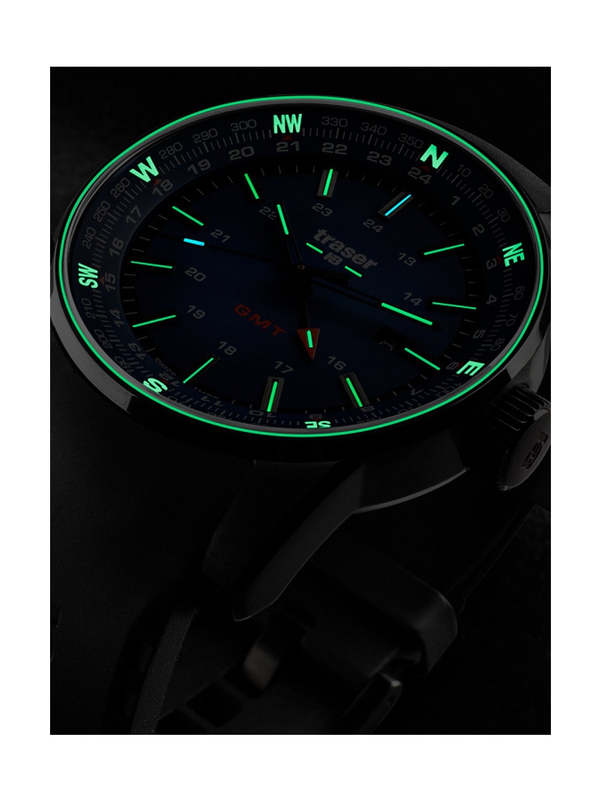 orologio uomo Traser H3 109743 P68 Pathfinder GMT 46mm 10ATM