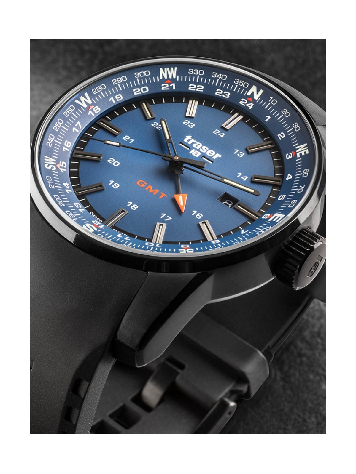 orologio uomo Traser H3 109743 P68 Pathfinder GMT 46mm 10ATM