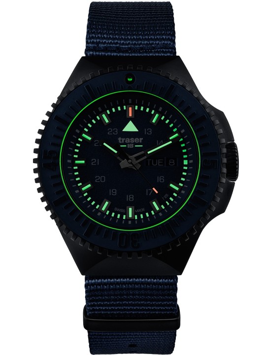 orologio uomo Traser H3 109856 P69 Black-Stealth Blue 46mm 20ATM
