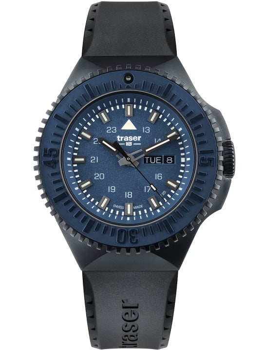 orologio uomo Traser H3 109857 P69 Black-Stealth Blue 46mm 20ATM