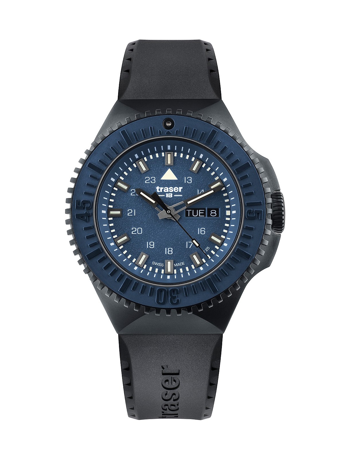 orologio uomo Traser H3 109857 P69 Black-Stealth Blue 46mm 20ATM