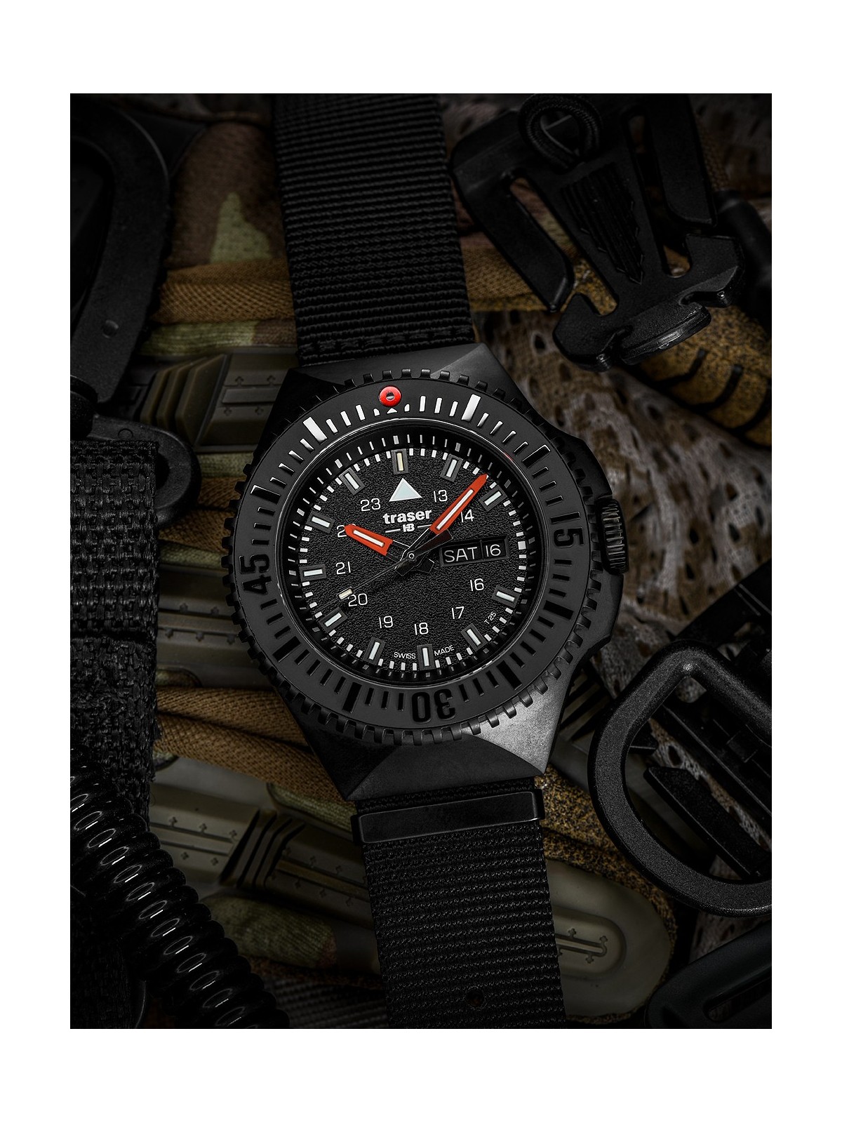 orologio uomo Traser H3 109854 P69 Black-Stealth Black 46mm 20ATM
