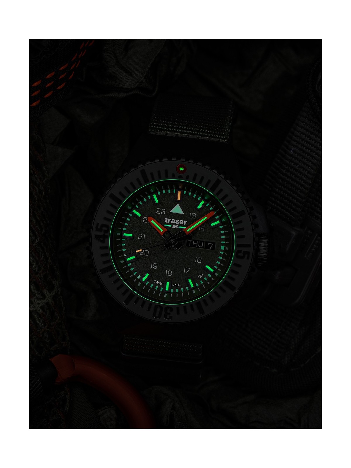 orologio uomo Traser H3 109858 P69 Black-Stealth Green 46mm 20ATM