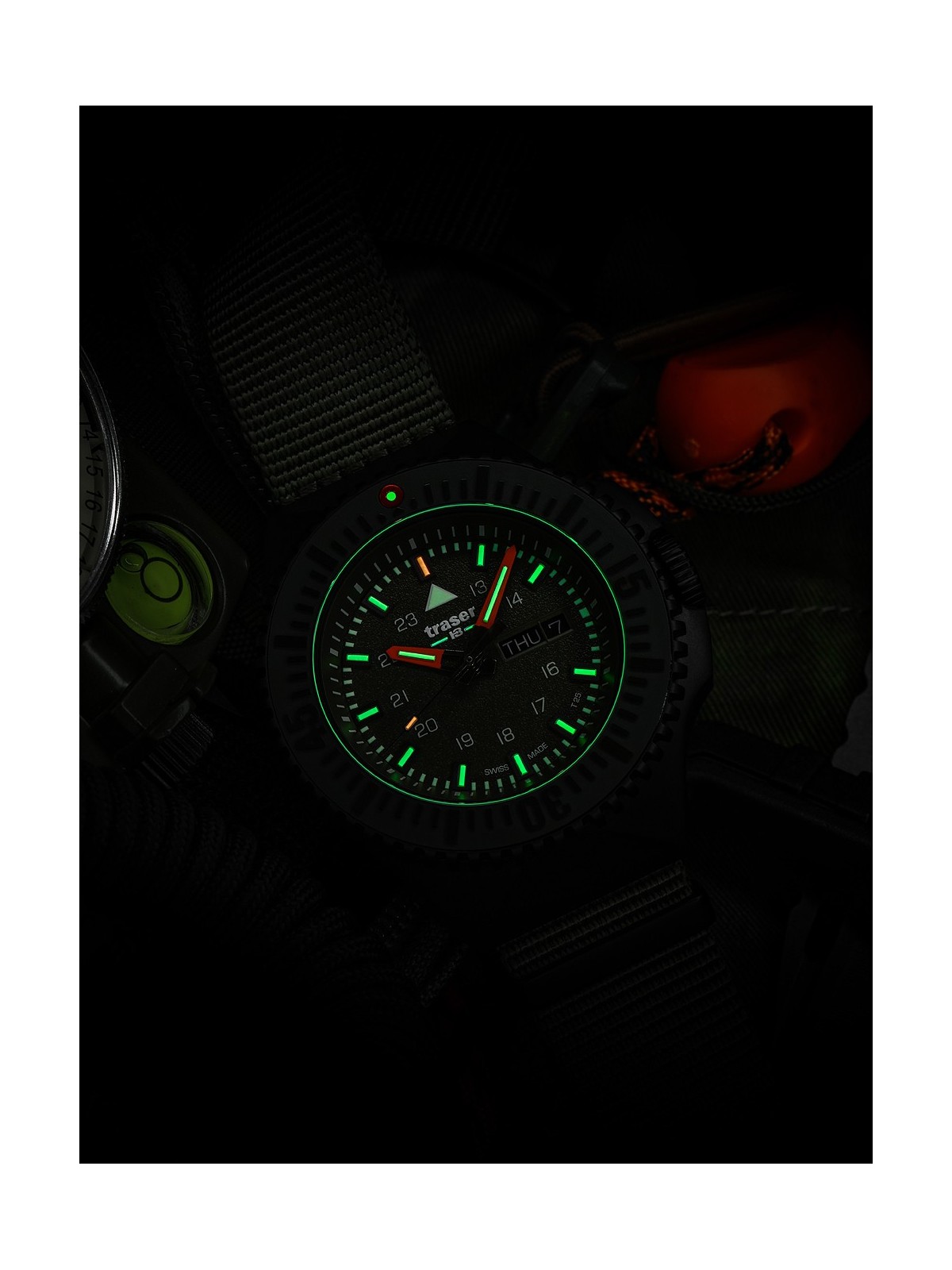 orologio uomo Traser H3 109858 P69 Black-Stealth Green 46mm 20ATM