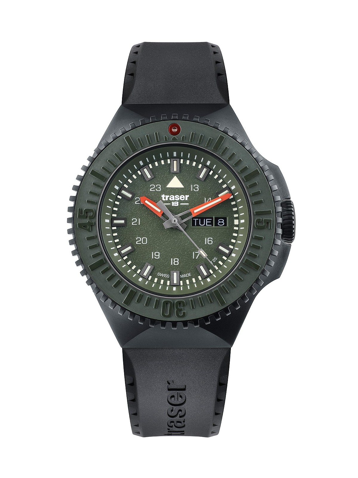 orologio uomo Traser H3 109859 P69 Black-Stealth Green 46mm 20ATM