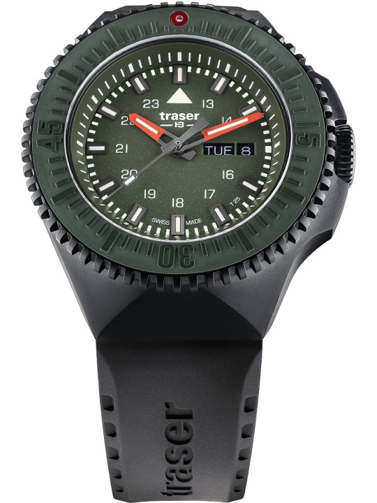 orologio uomo Traser H3 109859 P69 Black-Stealth Green 46mm 20ATM
