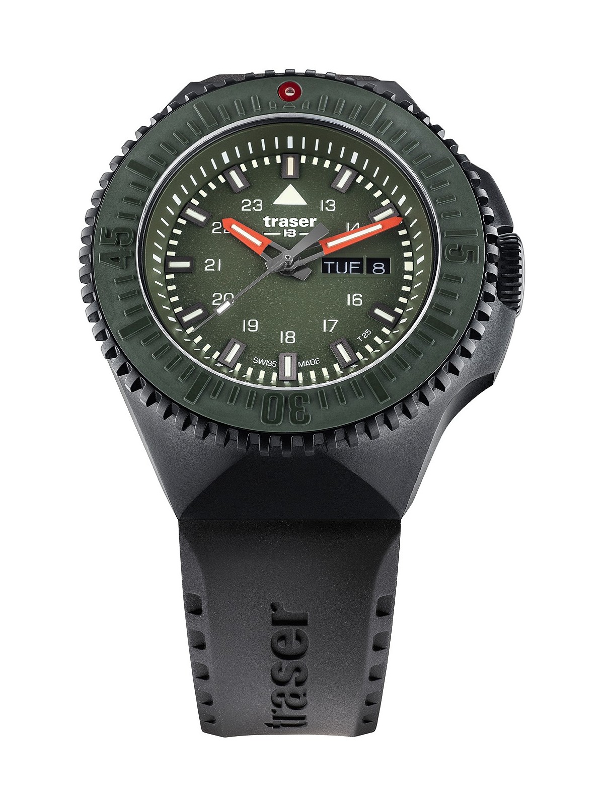 orologio uomo Traser H3 109859 P69 Black-Stealth Green 46mm 20ATM